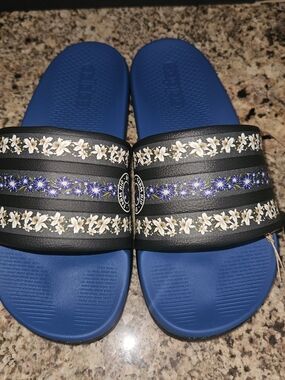 adidas X Farm Rio Adilette Comfort 2.0 Slip On Sandals